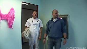 Amateur Dutch Cougar Satisfies Her Desires With Two Men
