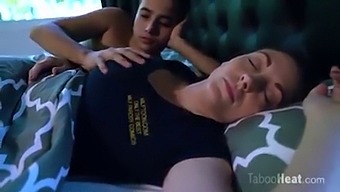 A Mature American Mom Is Humiliated By Her Stepson While She'S Asleep