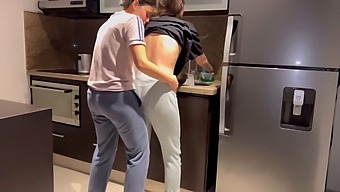 Wife'S Hurried Kitchen Encounter With Stepmom In Mind