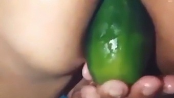 Stepmother Indulges In Anal Play With Large Cucumber And Shares Explicit Photos